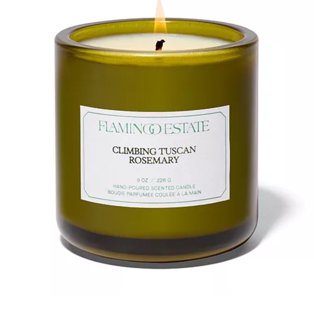 Green Scented Candle - Climbing Tuscan Rosemary